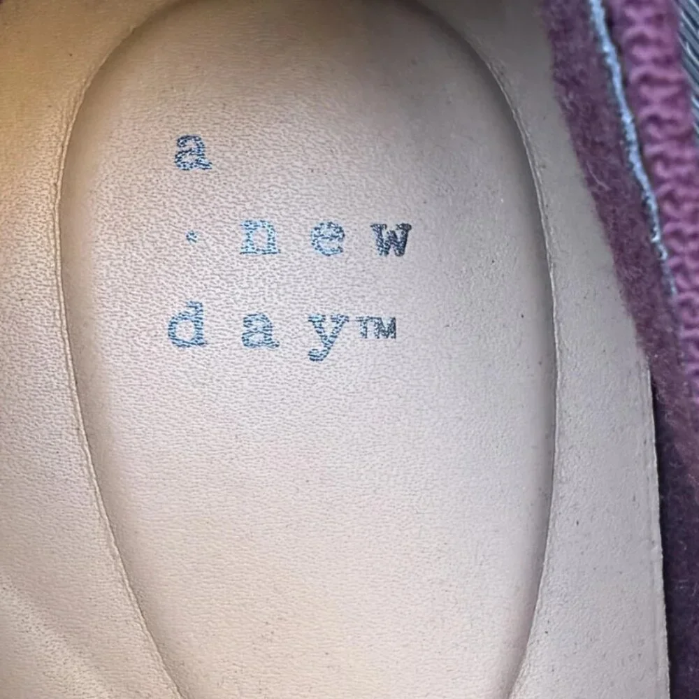 A New Day Claire Women's Knit Washable Ballet Flats Burgundy Size 7.5 NWT - Picture 7 of 7